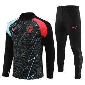 Manchester City Trainings Sweatshirt Kwart-Zip 2023-24 Zwarte